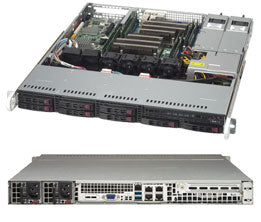 CHASSIS, (EOL)BLACK 1U SC113MFAC2 CHASSIS W/REDUNDANT 600W (PLATINUM), BLACK