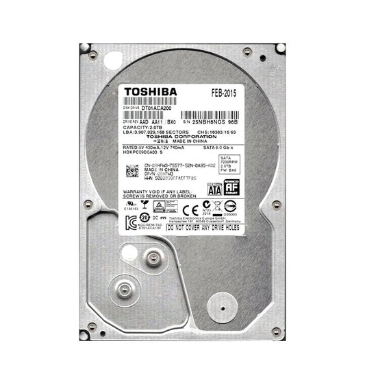 DT01ACA200 - Toshiba 2TB SATA 6GB/S 7.2K RPM 64MB