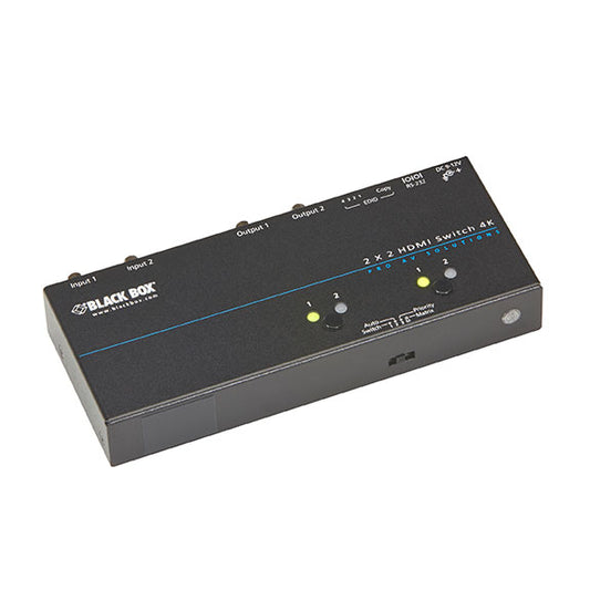 VSW-HDMI2X2-4K - Black Box 4K HDMI MATRIX SWITCH - 2X2, GSA, TAA