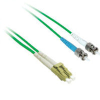 C2G 10m LC/ST Plenum-Rated 9/125 Duplex Single-Mode Fiber Patch Cable - Green fiber optic cable 393.7" (10 m)