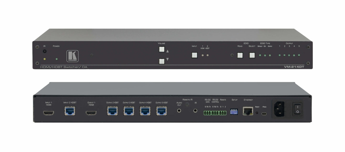 Kramer Electronics VM-214DT IS A HIGH-QUALITY, EXTENDED-REACH 4K@60HZ (4:2:0) HDBASET DISTRIBUTOR T