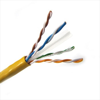 T2404L6-YL - Weltron 1000FT YELLOW CAT6 SOLID CABLE UTP CMR