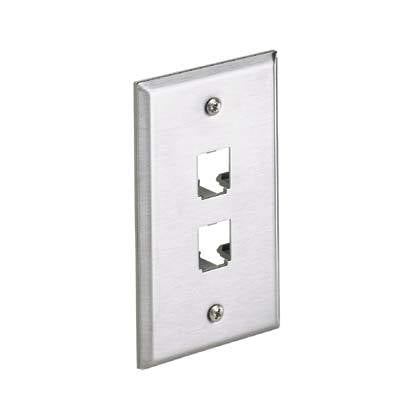 CFP2SY - Panduit 2PORT FACEPLATE S-STEEL EA