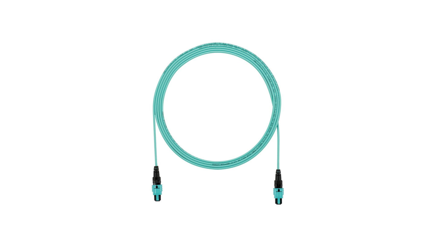 Panduit FZTRP7N7NANM015 fiber optic cable 590.6" (15 m) PanMPO OFNP OM4 Aqua color