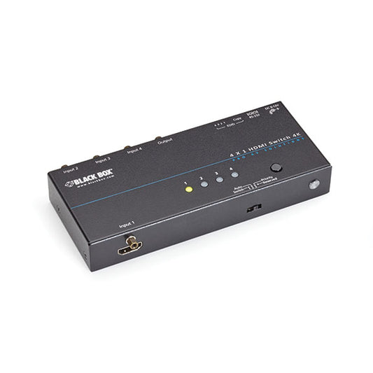 VSW-HDMI4X1-4K - Black Box 4K HDMI SWITCH - 4X1, GSA, TAA