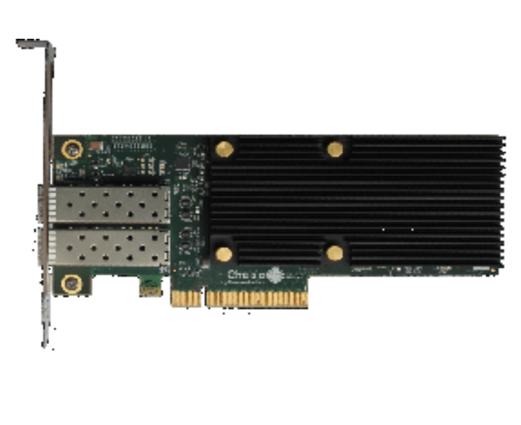 T520-CR - CHELSIO 2-PORT LOW PROFILE 1/10GBE UWIRE ADAPTER WITH PCI-E X8 GEN 3, 32K CONN. SFP+ CON