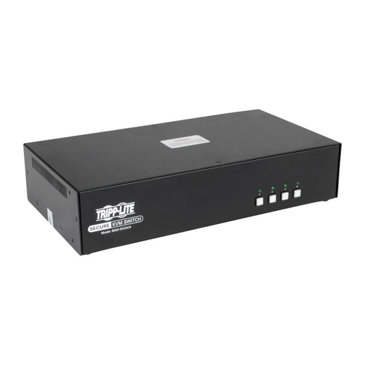 SECURE KVM SWITCH 4-PORT DUAL MONITOR DVI + AUDIO NIAP PP3.0 CAC