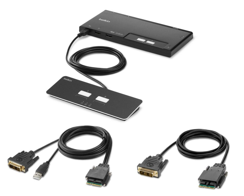 Belkin F1DN102MOD-DD-4 KVM switch Black