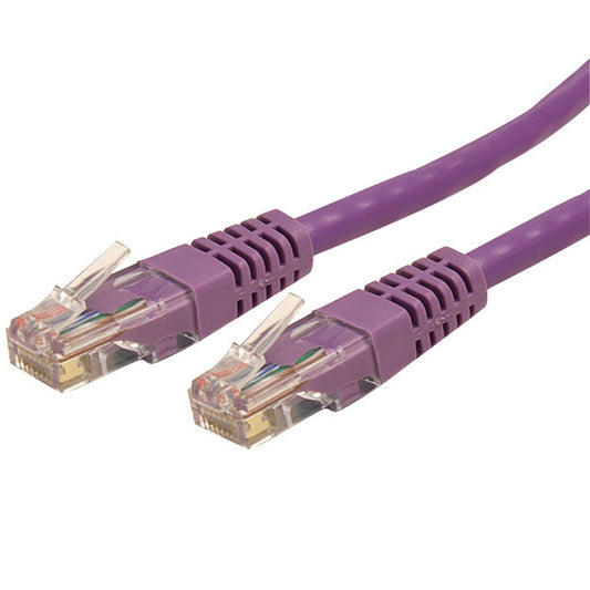 C6PATCH50PL - StarTech.com 50FT PURPLE CAT6 ETHERNET CABLE DELIVERS MULTI GIGABIT 1/2.5/5GBPS & 10GBPS UP T