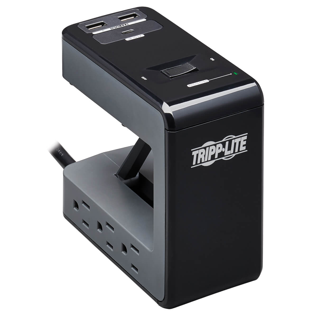 Tripp Lite TLP648UCBAM surge protector Black, Gray 6 AC outlet(s) 120 V