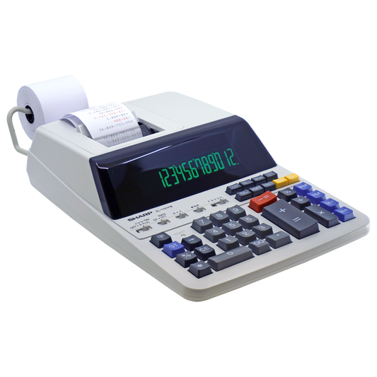EL1197PIII - Sharp Two-Color Printing Desktop Calculator 12-Digit Fluo