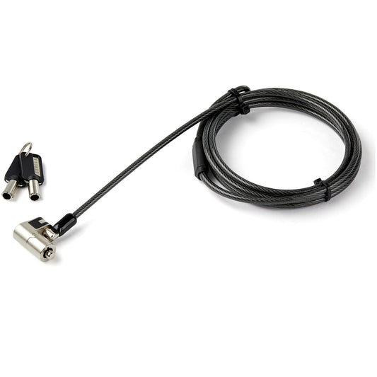 6.5FT UNIVERSAL 3-IN-1 KEYED LAPTOP CABLE LOCK WITH 2 KEYS   INTERCHANGEABLE LOC