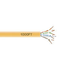 CAT6 550-MHZ SOLID ETHERNET BULK CABLE - UNSHIELDED (UTP), CMR PVC, ORANGE, 1000