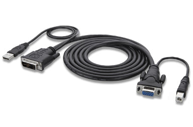 Belkin DVI/VGA, 1.8m 4 pin USB Type A, 1 x 17 pin DVI 4 pin USB Type B, 1 x 15 pin HD D-Sub (HD-15) Black