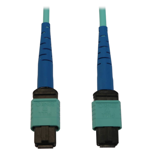 Tripp Lite N846B-02M-24-P fiber optic cable 78.7" (2 m) MPO/MTP OFNR OM3 Aqua color, Black, Blue