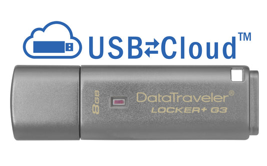 Kingston Technology DataTraveler Locker+ G3 8GB USB flash drive USB Type-A 3.2 Gen 1 (3.1 Gen 1) Silver