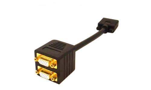 VGASPLMFF-5PK - AddOn Networks ADDON 5 PACK OF 20.00CM (8.00IN) VGA MALE TO FEMALE BLACK SPLITTER CABLE