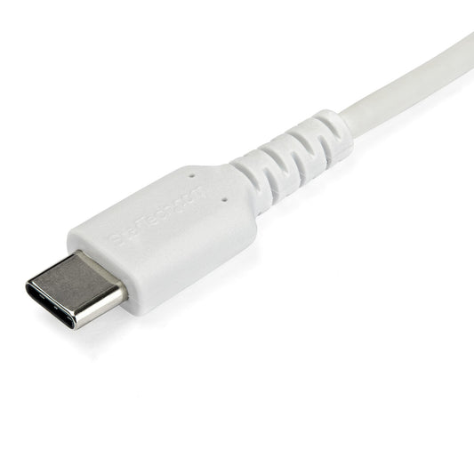 RUSB2CC1MW - StarTech.com ARAMID FIBER SHELTERS DURABLE USB C TO USB C CHARGER CABLE FROM STRESS OF BENDS
