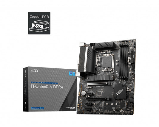 MSI PRO B660-A DDR4 motherboard Intel B660 LGA 1700 ATX