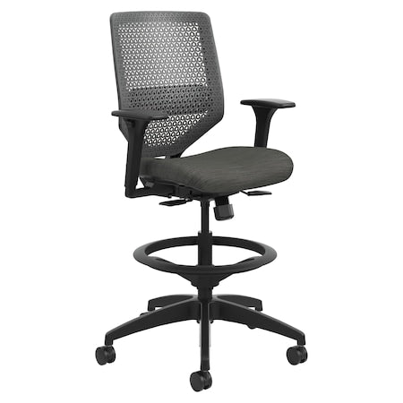 HONSVSR1ACLC10T - HON Company Solve Series ReActiv Back Task Stool 33" H 300lb cap Ink/Charcoal
