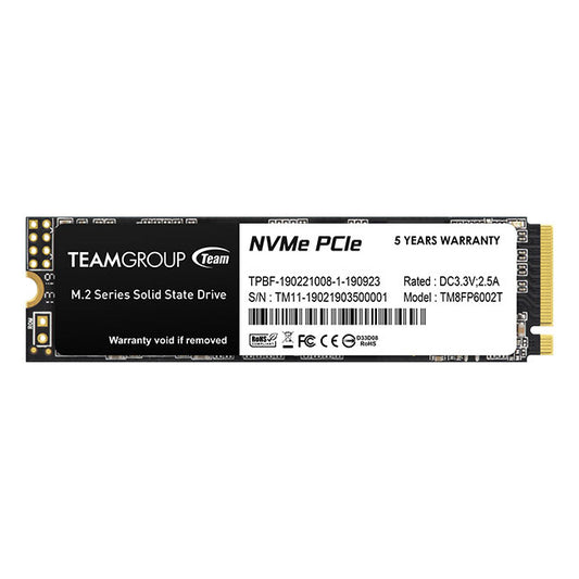 TM8FP6512G0C101 - Team Group MP33 M.2 2280 512GB PCIE 3.0 X4 WITH NVME 1.3 3D NAND INTERNAL SOLID STATE DRIVE