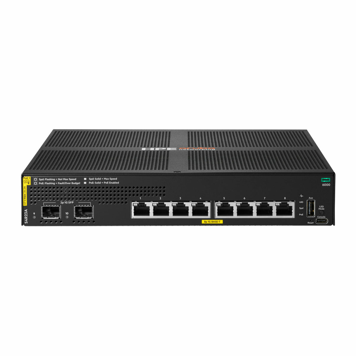 S4R23A#ABB - HPE 8-Port Multi-Gigabit PoE++ 2-Port SFP+ Managed Switch