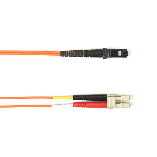 OM1 62.5/125 MULTIMODE FIBER OPTIC PATCH CABLE - OFNP PLENUM, LC TO MTRJ, ORANGE