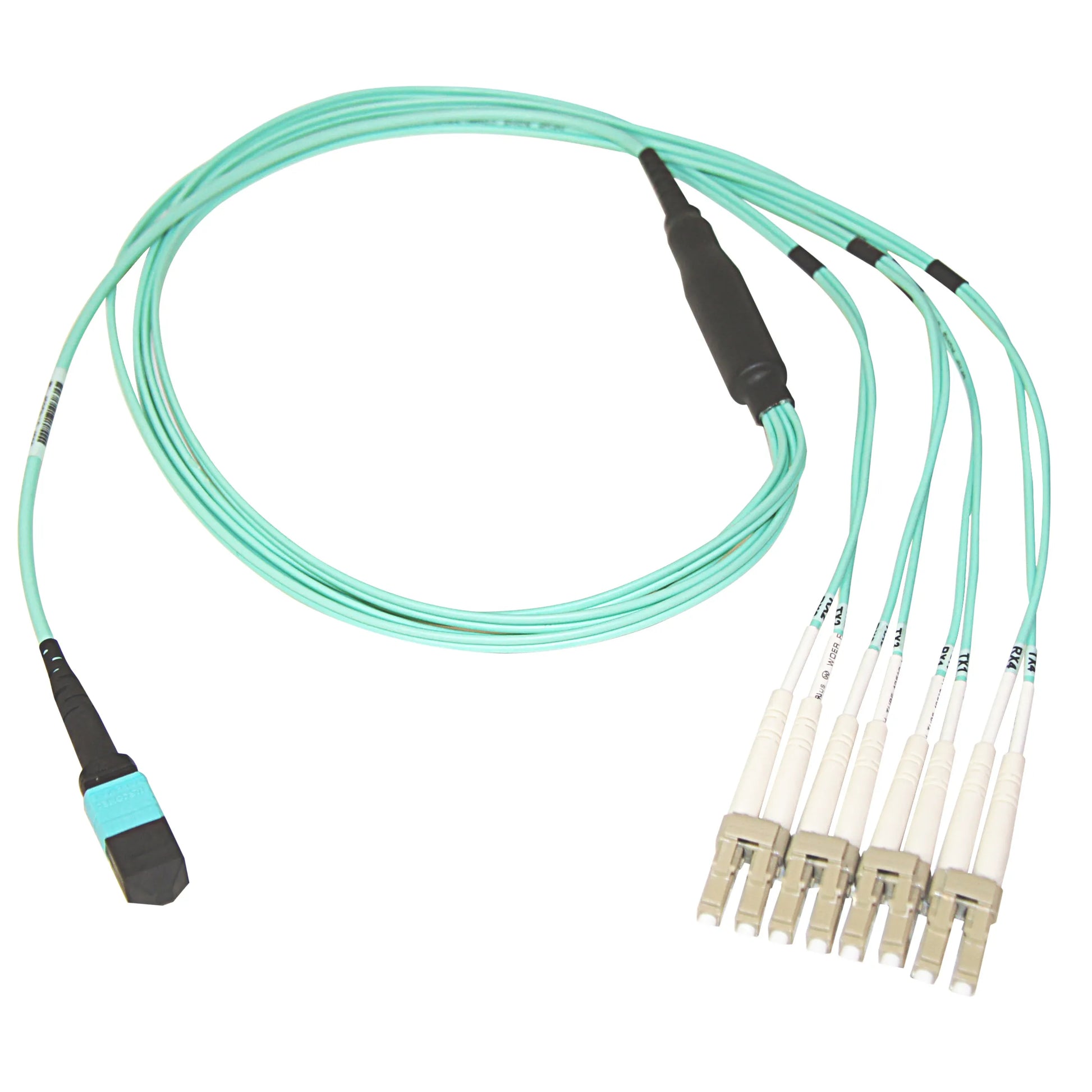 F2CF005-3M - Belkin MTP TO LC FIBER OPTIC CABLE; MTP/4X LC; 50/125; OM3; PLENUM;3 METER