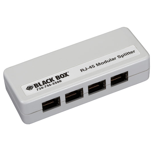 FM810-R2 - Black Box RJ45 SHIELDED MOD SPLITTER 1RJ45/4RJ45 A PIN GSA TAA