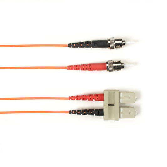 Black Box FOCMR50-002M-STSC-OR fiber optic cable 78.7" (2 m) 2x ST 2x SC OFNR OM2 Orange