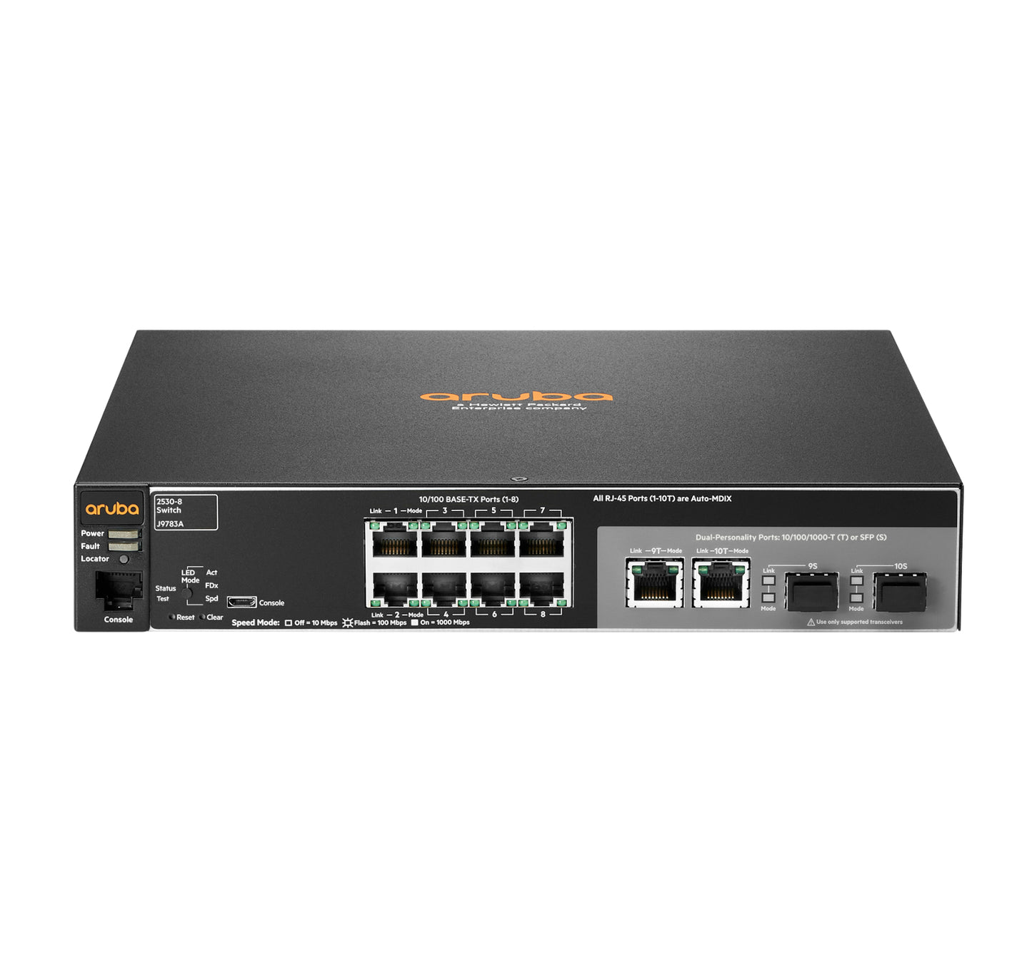 Hewlett Packard Enterprise Aruba 2530 8 Managed L2 Fast Ethernet (10/100) 1U Gray