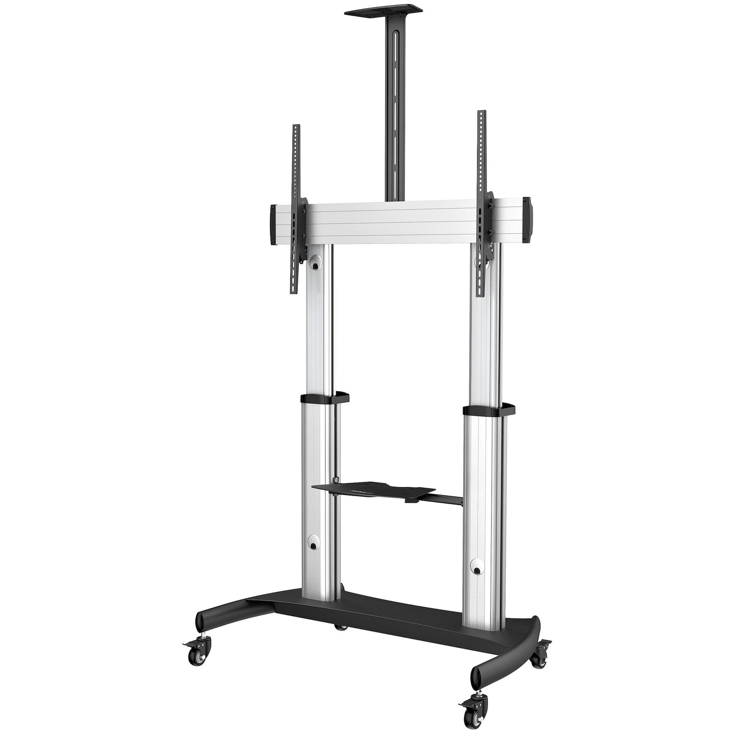 HEAVY DUTY ROLLING MOBILE TV STAND/CART ON WHEELS FOR 60-100IN VESA DISPLAYS (10