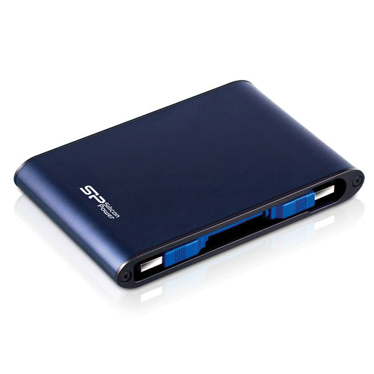 SP ARMOR A80 2.5 PORTABLE HARD DRIVE IS WATERPROOF, DUST-PROOF, AND SHOCK PROOF.