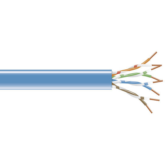 CAT5E 200-MHZ SOLID ETHERNET BULK CABLE - UNSHIELDED (UTP), CMR PVC, BLUE, 1000-