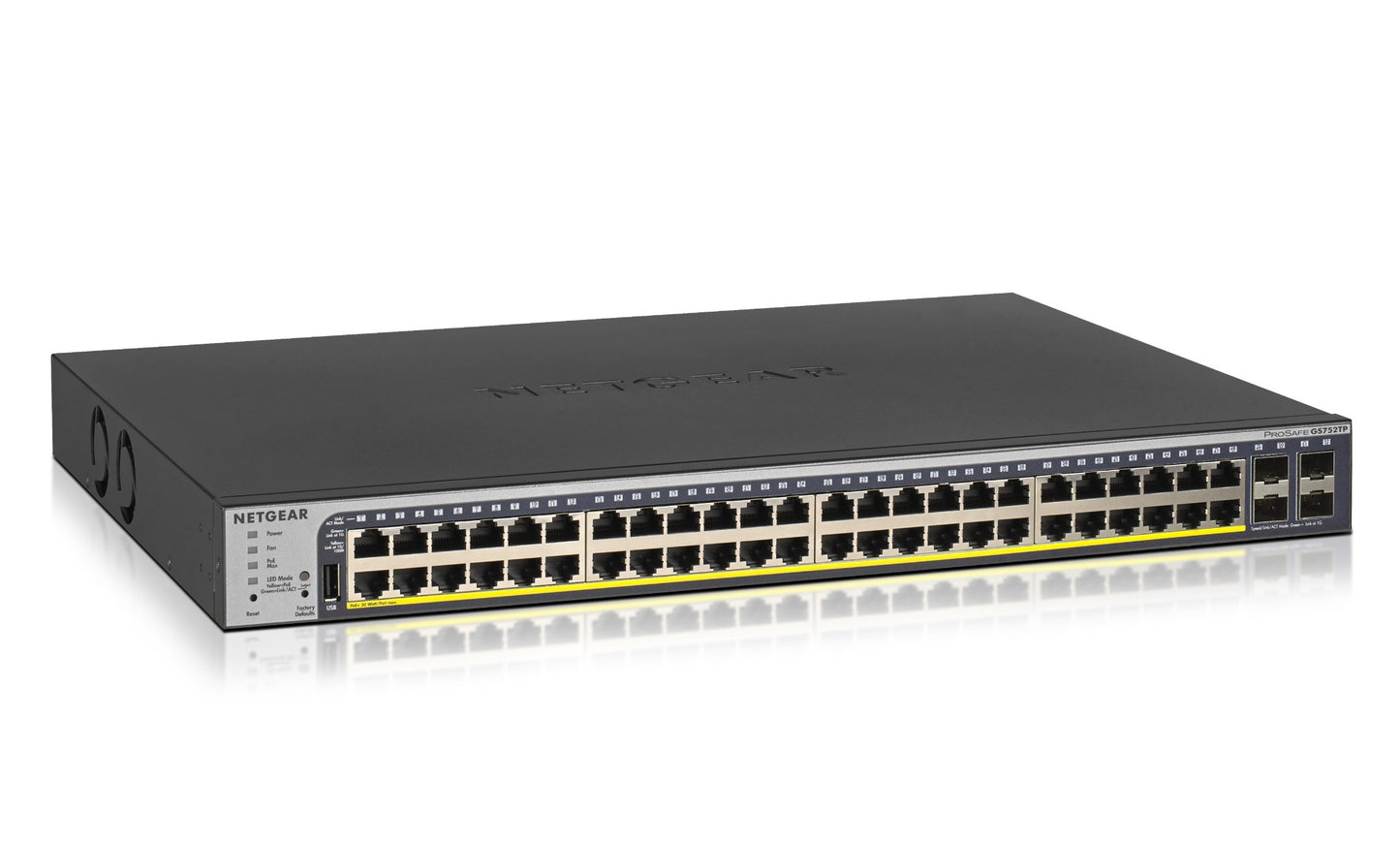 Netgear GS752TPv2 Managed L2/L3/L4 Gigabit Ethernet (10/100/1000) Power over Ethernet (PoE) 1U Black