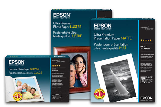 Epson S045598 printing paper 431x558 mm Luster 25 sheets White