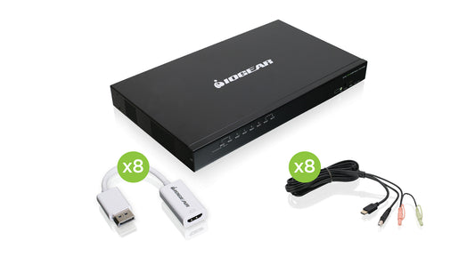 GCS1808HDPKITU - iogear 8-PORT USB PS2 HD & DISPLAYPORT