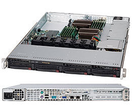 CHASSIS, BLACK 1U SC815 WI/O CHASSIS W/ 600W (QUICK RELEASE),ROHS/REA, BLACK