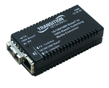 Transition Networks M/GE-PSW-SX-01 network media converter 1000 Mbit/s 850 nm Multi-mode Black