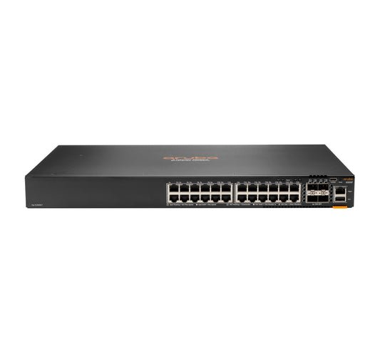 Hewlett Packard Enterprise Aruba 6200F 24G Class4 PoE 4SFP+ 370W Managed L3 Gigabit Ethernet (10/100/1000) Power over Ethernet (PoE) 1U Black