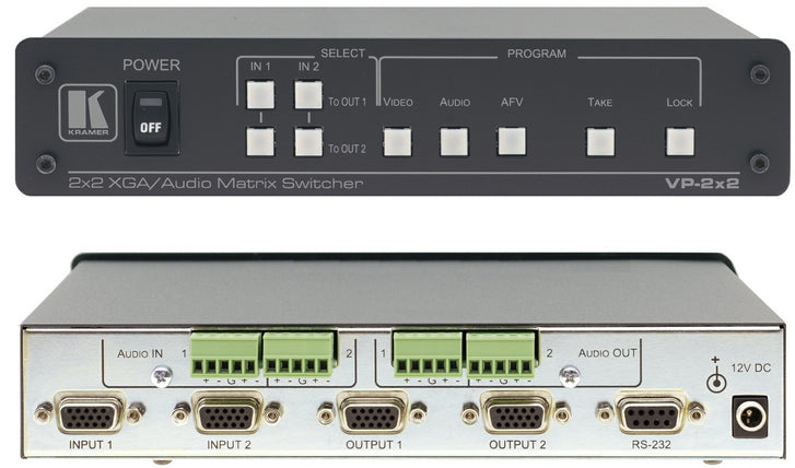 VP-2X2 - Kramer Electronics 2X2 XGA AUDIO MATRIX SWITCHER