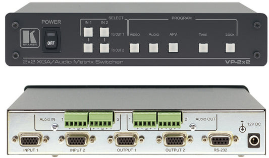 VP-2X2 - Kramer Electronics 2X2 XGA AUDIO MATRIX SWITCHER
