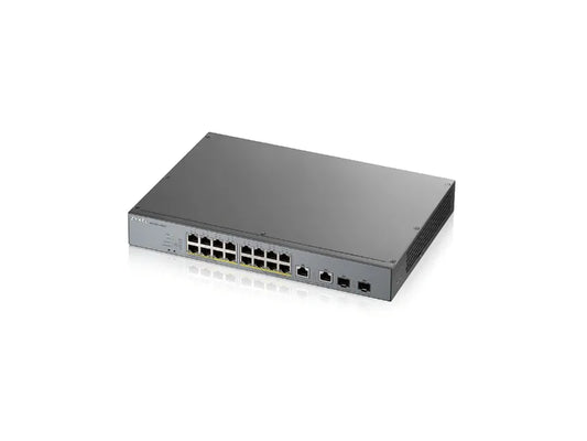 GS1350-18HP - Zyxel 16-PORT GIGABIT POE+ L2 WEB MANAGED SWITCH (250W) W/2 SFP UPLINK