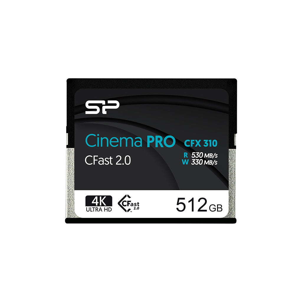 SILICON POWER 128GB CFAST 2.0 CINEMAPRO CFX310 MEMORY CARD,3500X,UP TO 530MB/S R