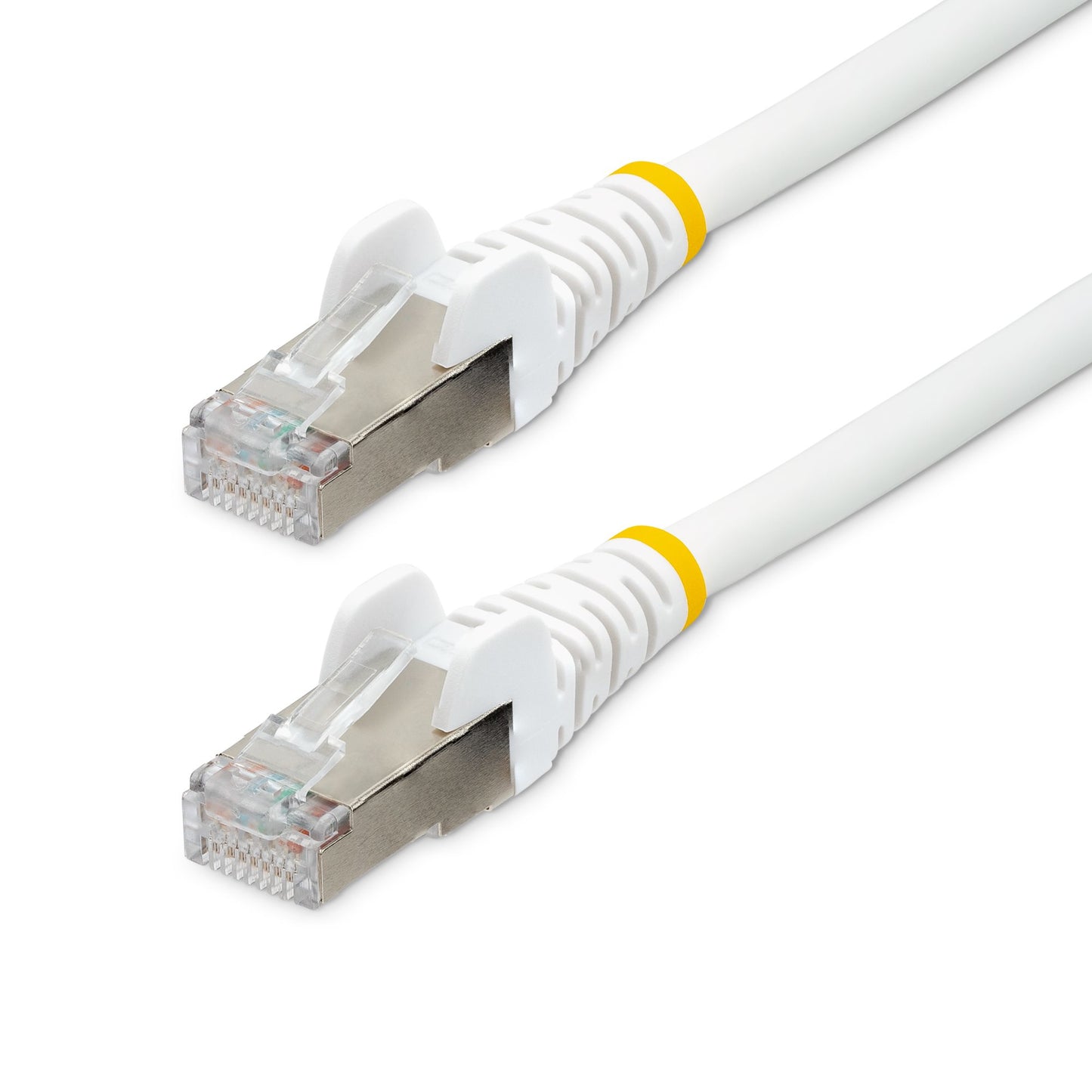 NLWH-12F-CAT6A-PATCH - StarTech.com 12FT CAT6A ETHERNET CABLE - WHITE - LOW SMOKE ZERO HALOGEN (LSZH) - 10GBE 500MHZ