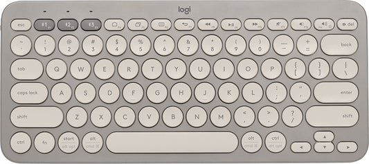 Logitech K380 keyboard Bluetooth QWERTY English Gray, Sand