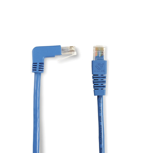 EVNSL216-0010-90DS - Black Box CAT6 250-MHZ MOLDED ANGLED STRANDED ETHERNET PATCH CABLE - UNSHIELDED (UTP), CM