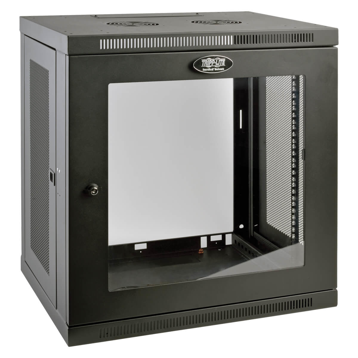 12U WALL MOUNT RACK ENCLOSURE SERVER CABINET W/ GLASS FRONT DOOR