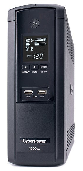 CyberPower BRG1500AVRLCD uninterruptible power supply (UPS) Line-Interactive 1.5 kVA 900 W 12 AC outlet(s)