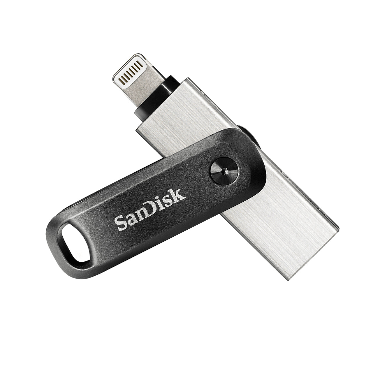 SanDisk iXpand Go USB flash drive 64 GB USB Type-A / USB Type-C 3.0 Black, Silver